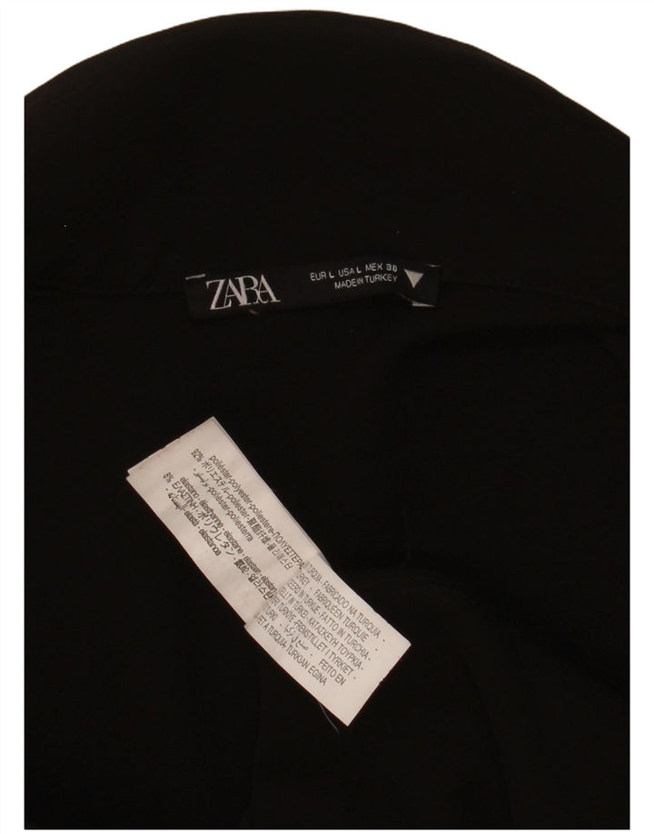Zara γυναικείο κορμάκι με λαιμόκοψη UK 14 μεγάλο μαύρο πολυεστέρα
