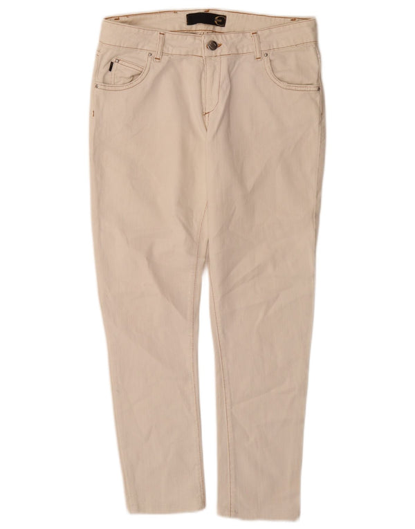 Just Cavalli Γυναικείο Slim Casual Παντελόνι IT 42 Medium W26 L26 Beige βαμβακερό