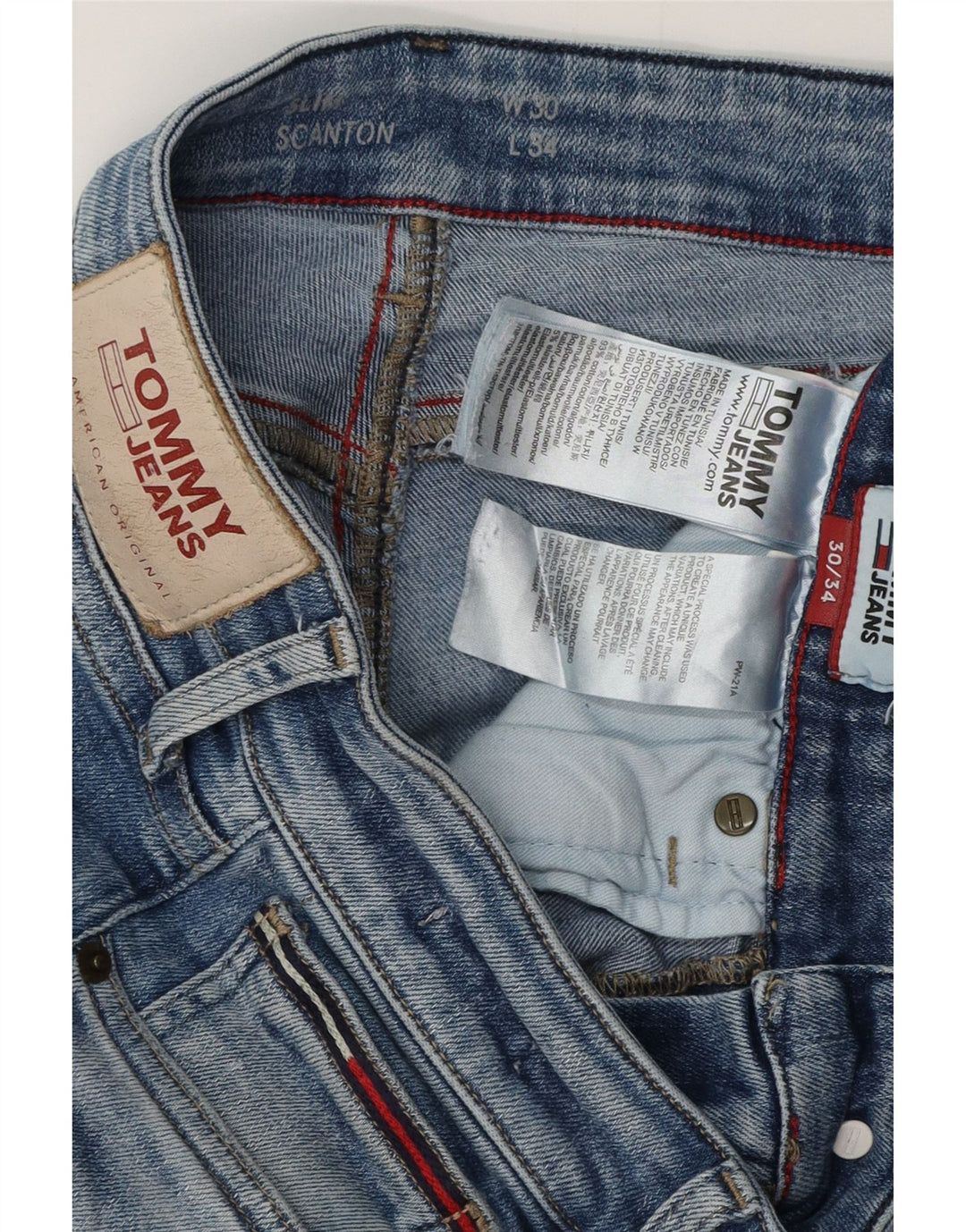 TOMMY HILFIGER Ανδρικό Scanton Slim Jeans W30 L34 Μπλε βαμβακερό