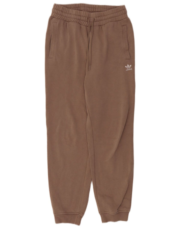 Γυναικεία αθλητική φόρμα Adidas Παντελόνι Joggers UK 10 Μικρό καφέ βαμβακερό