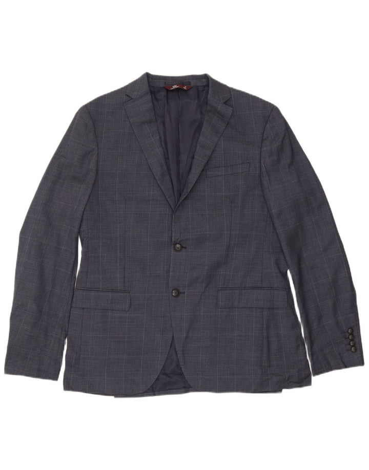 Marks & Spencer Ανδρικό μπουφάν με 2 κουμπιά Slim Blazer UK 42 XL Navy Blue Check