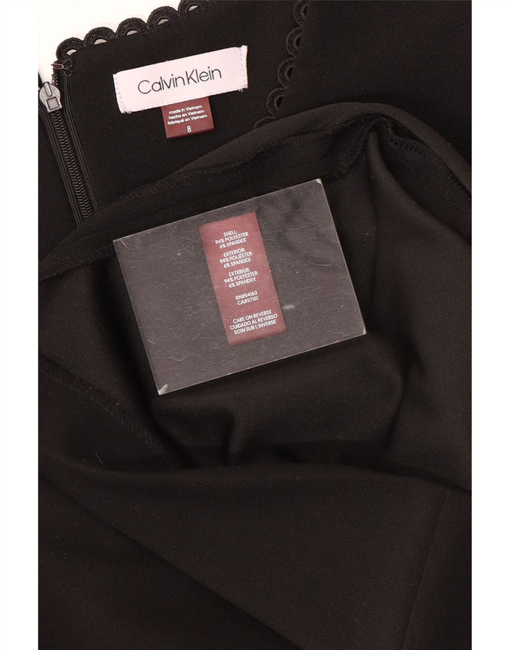 CALVIN KLEIN Γυναικείο φόρεμα με μανίκια 3/4 US 8 μεσαίο μαύρο πολυεστέρα