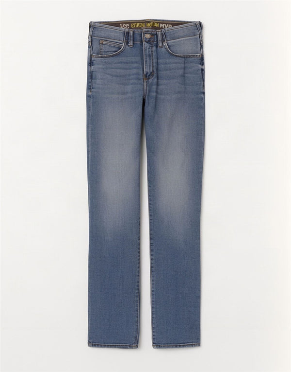 Lee Womens Athletic Fit Tapered Jeans W29 L34 Blue Cotton