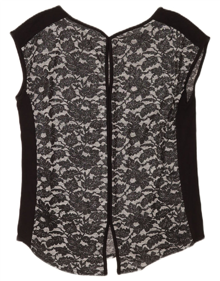 Γυναικεία μπλούζα Oasis Top UK 10 Small Black Floral Polyester