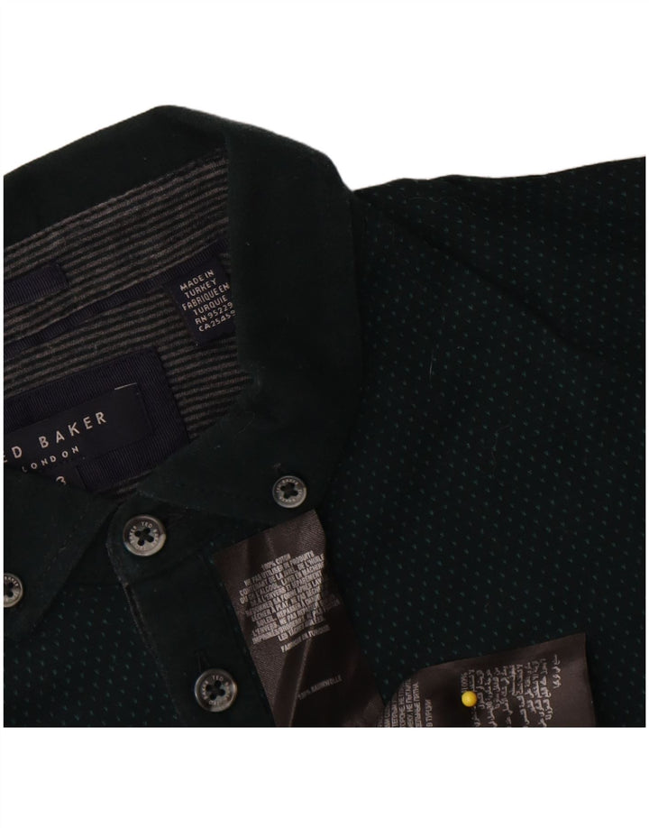 Ανδρικό μπλουζάκι πόλο Ted Baker, Μέγεθος 3, Βαμβακερό μέτριο πράσινο