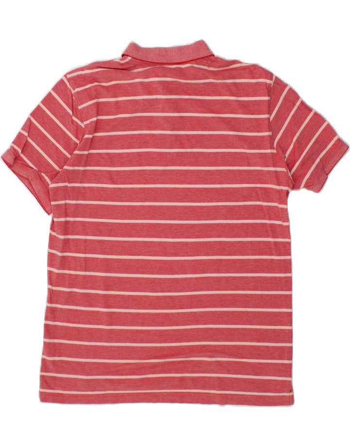 IZOD Mens Polo Shirt Large Red Striped Cotton Vintage Izod and Second-Hand Izod from Messina Hembry 
