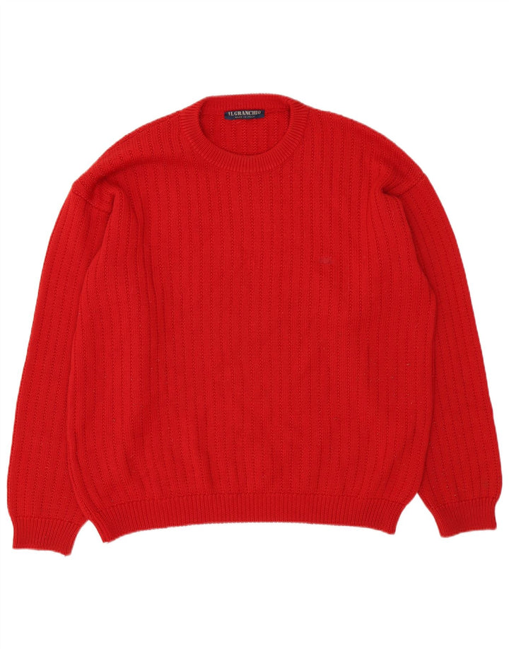 Ανδρικό πουλόβερ Il Granchio Crew Neck Jumper XL Red Wool