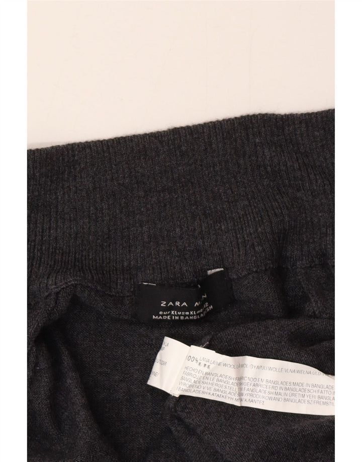 Ανδρικό πουλόβερ Zara Ζακέτα XL Γκρι μαλλί