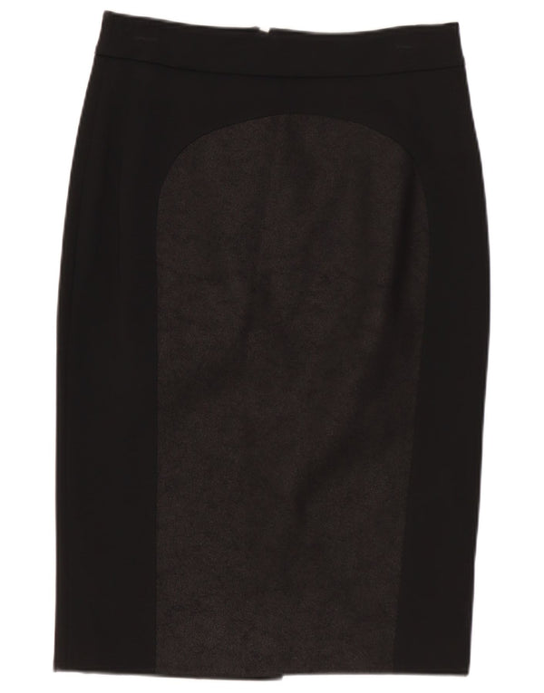 KAREN MILLEN Γυναικεία Pencil Φούστα UK 8 Small W26 Black Viscose