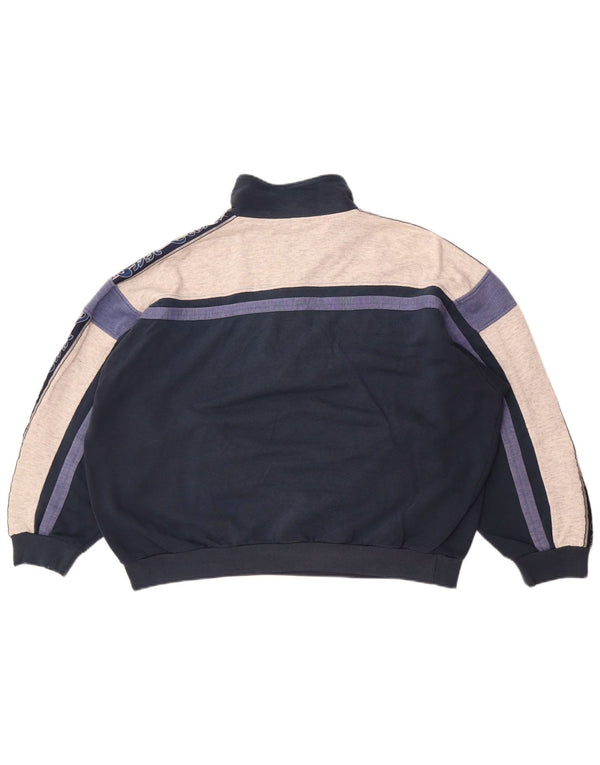 Γυναικεία φούτερ με γραφικά υπερμεγέθη Asics Jumper UK 14 Large Navy Blue