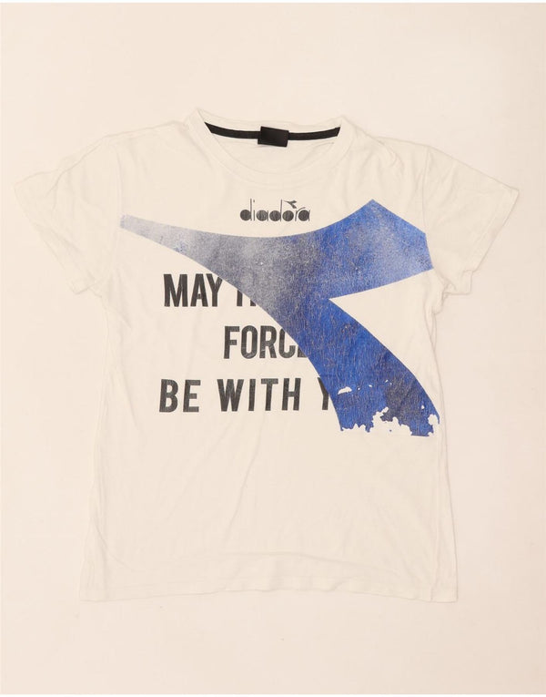 Ανδρικό γραφικό T-Shirt Diadora Top Small White