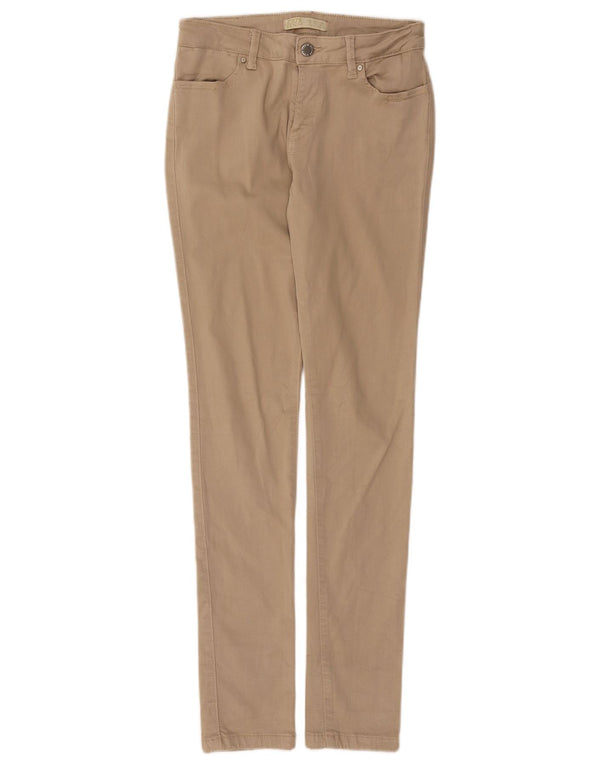 ZARA Γυναικείο Skinny Casual Παντελόνι EU 36 XS W26 L30 Beige Modal