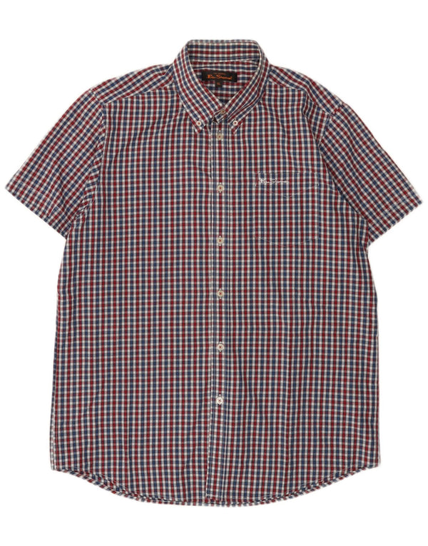 Ben Sherman Ανδρικό κοντομάνικο πουκάμισο XL πολύχρωμο Gingham