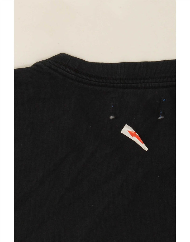Ανδρικό γραφικό T-Shirt Adidas Top Μεσαίο μαύρο βαμβακερό
