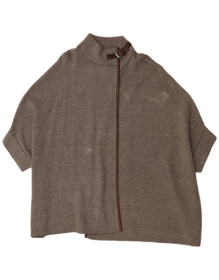 Massimo Dutti Γυναικείο πουλόβερ 3/4 με ζακέτα μεγάλου μεγέθους UK 10 Small Grey