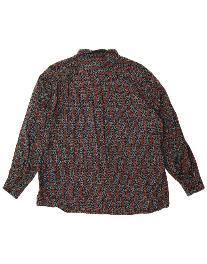 Club D'Amingo Γυναικείο πουκάμισο μεγάλου μεγέθους IT 45/46 Μεγάλο πολύχρωμο γεωμετρικό