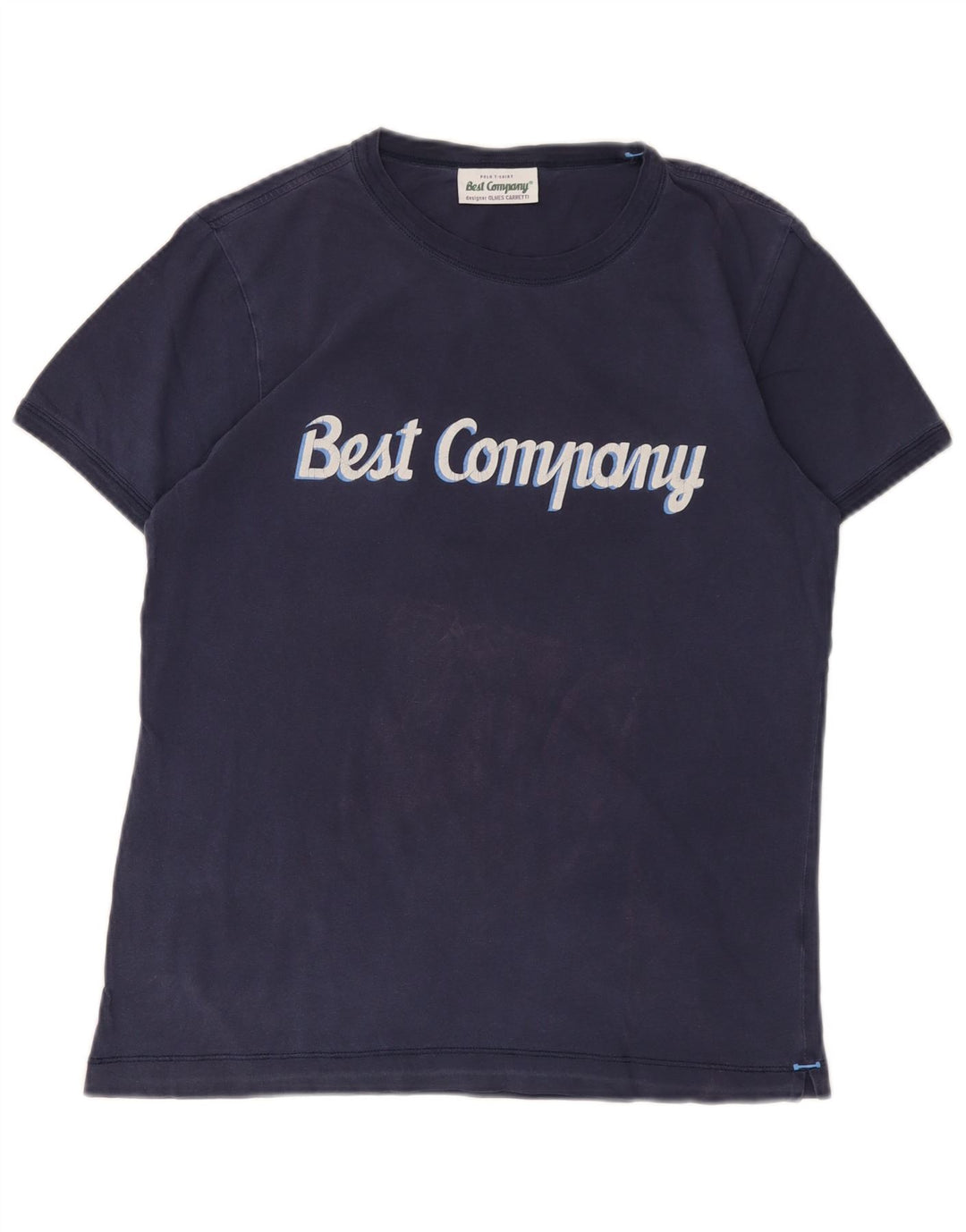 BEST COMPANY Ανδρικό γραφικό T-Shirt Top Small Navy Blue