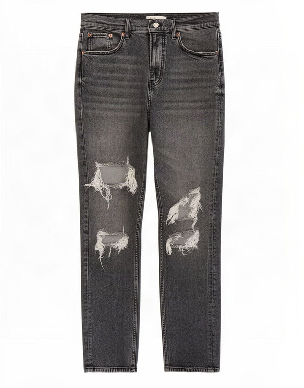 Zara Γυναικεία στραβά τζιν EU 40 Medium W30 L31 Γκρι βαμβακερό