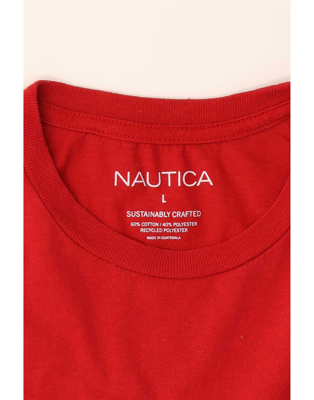 Ανδρικό γραφικό T-Shirt Nautica Top μεγάλο κόκκινο βαμβακερό