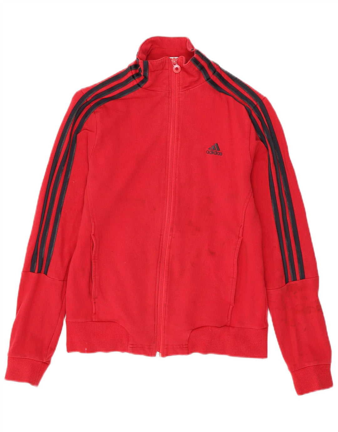 Γυναικεία αθλητική φόρμα ADIDAS Top Jacket UK 12 μεσαίο κόκκινο βαμβακερό