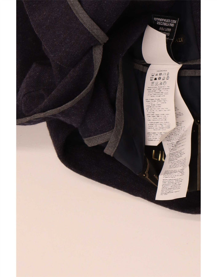 Liu Jo Ανδρικό σακάκι 2 κουμπιών σακάκι IT 50 Large Navy Blue Polyester