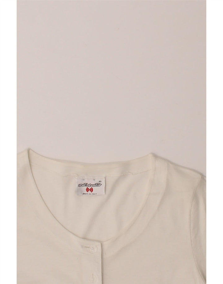 MAZZONETTO Womens Blouse Top UK 10 Small White Vintage Mazzonetto and Second-Hand Mazzonetto from Messina Hembry 