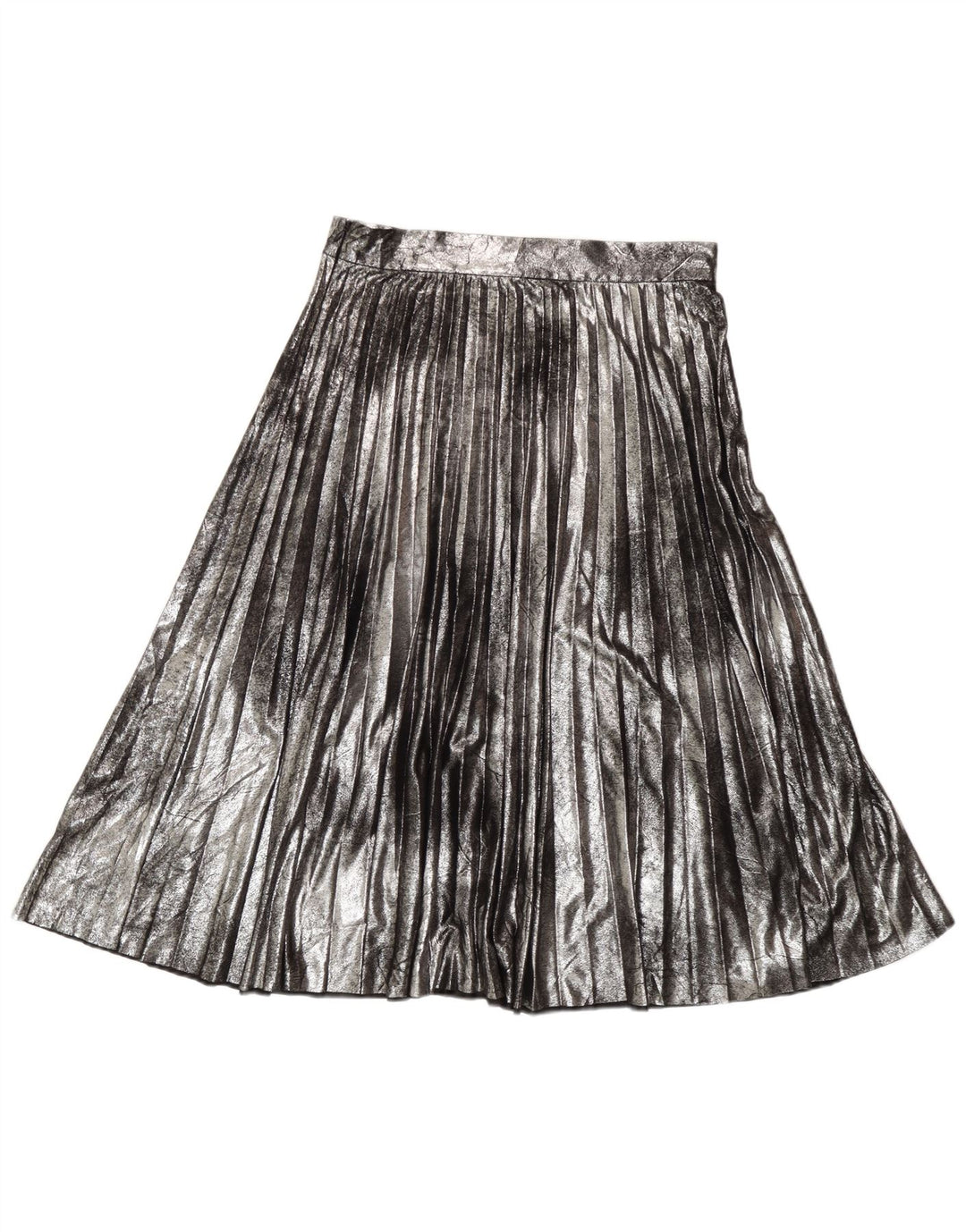 Zara Γυναικεία Φούστα Πλισέ Μαχαίρι Medium W28 Ασημί