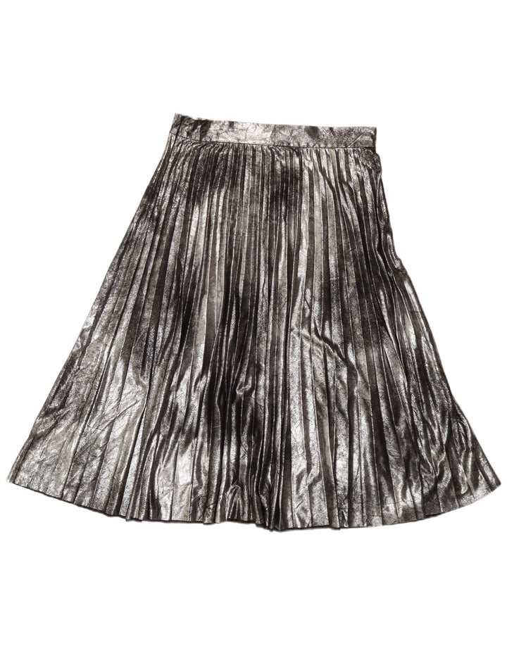 Zara Γυναικεία Φούστα Πλισέ Μαχαίρι Medium W28 Ασημί