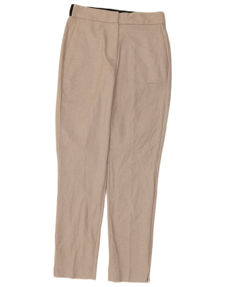 Zara Γυναικείο Slim παντελόνι Chino Small W26 L27 Beige Polyester