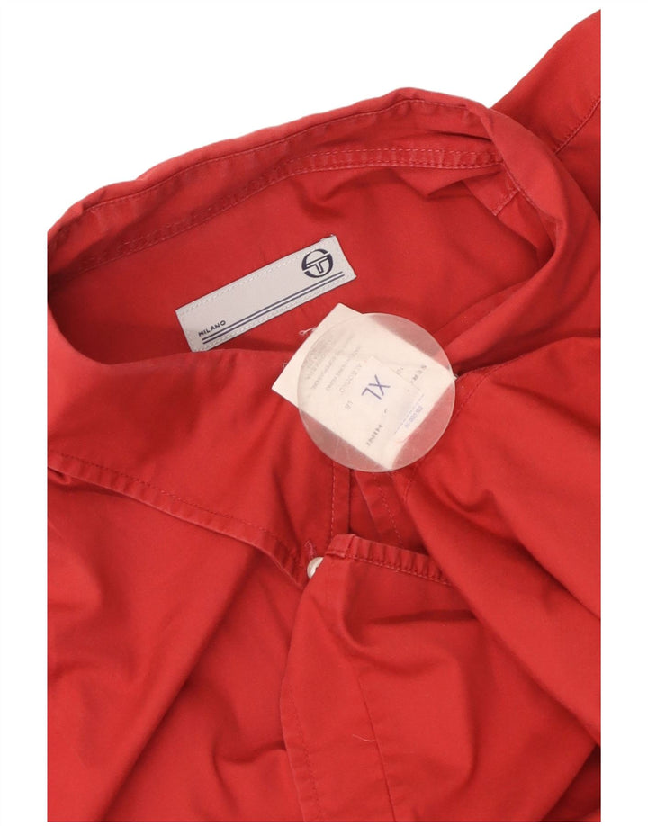 Ανδρικό κοντομάνικο πουκάμισο Sergio Tacchini XL κόκκινο βαμβακερό