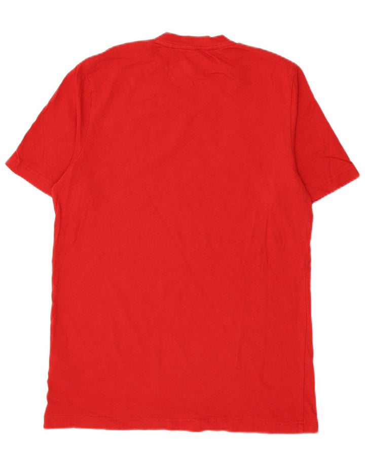 Ανδρικό T-Shirt Adidas Τοπ μεσαίο κόκκινο βαμβακερό