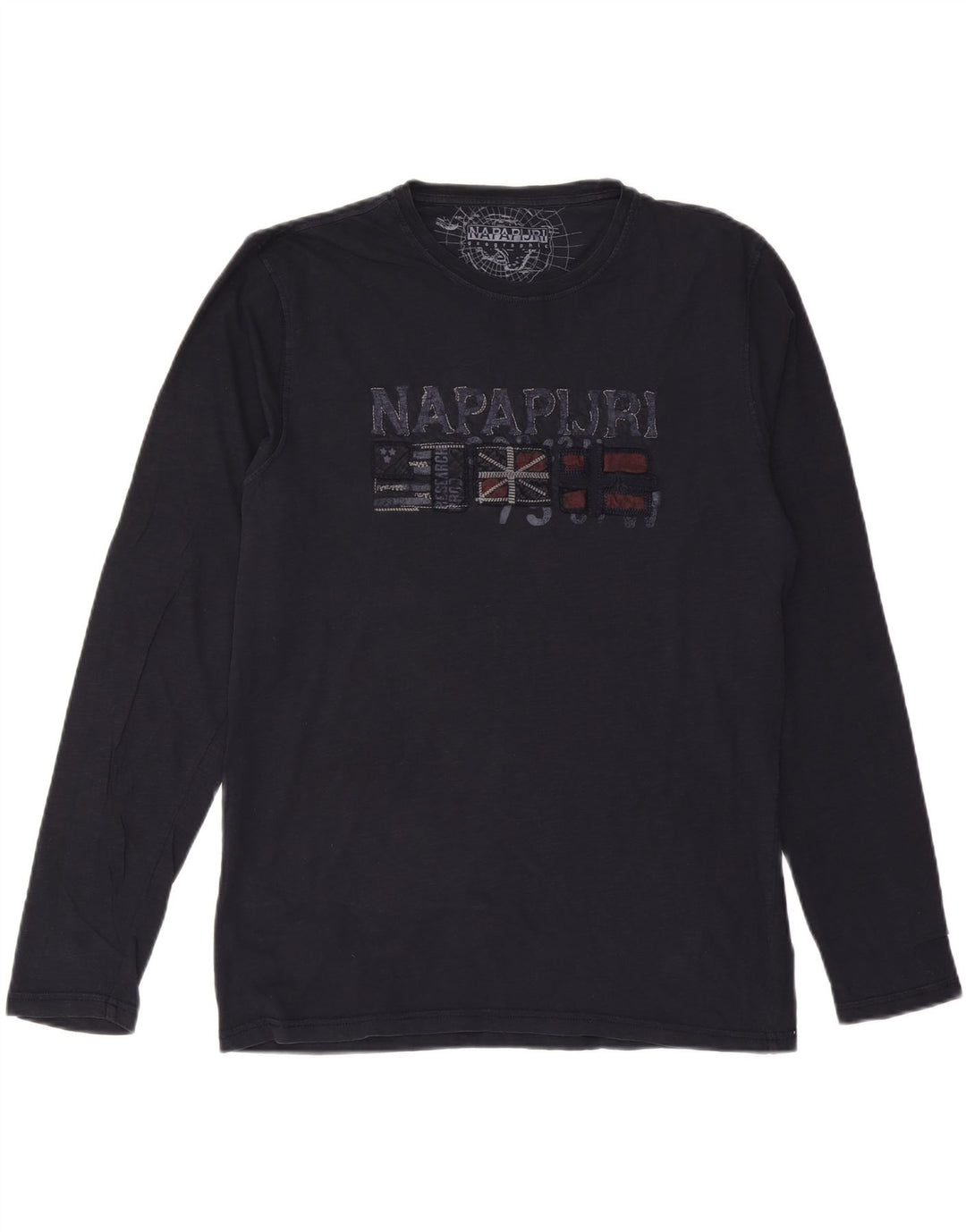 NAPAPIJRI Γεωγραφικό ανδρικό τοπ μακρυμάνικο XL Navy Blue