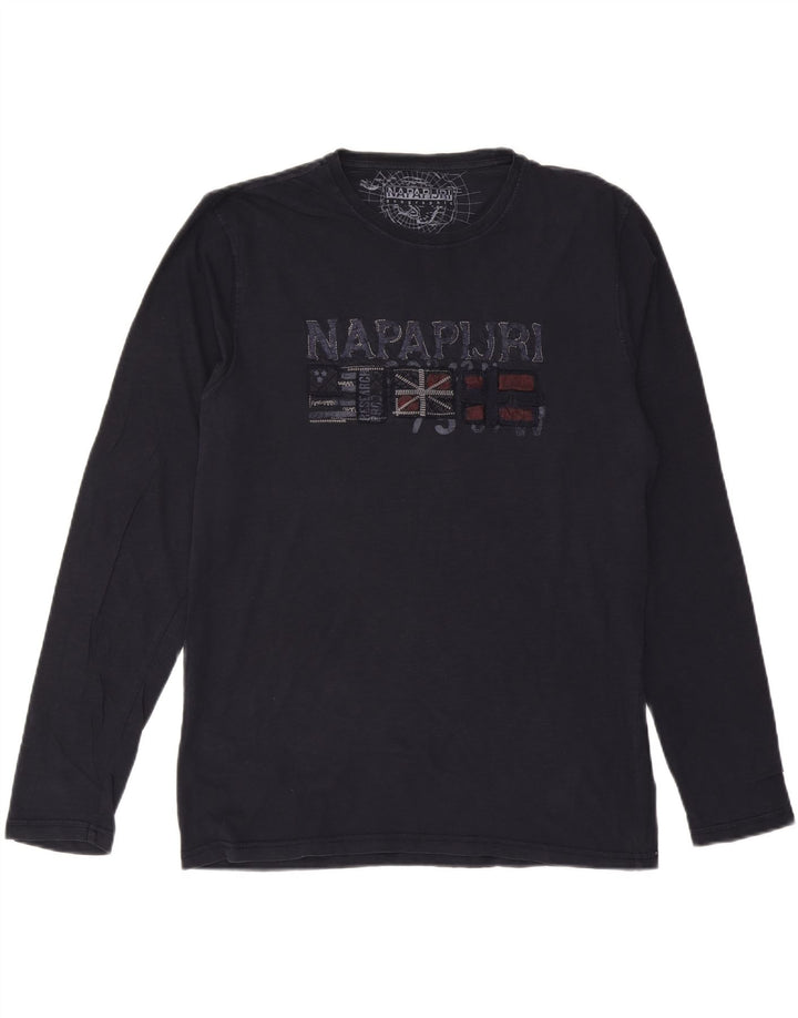 NAPAPIJRI Γεωγραφικό ανδρικό τοπ μακρυμάνικο XL Navy Blue