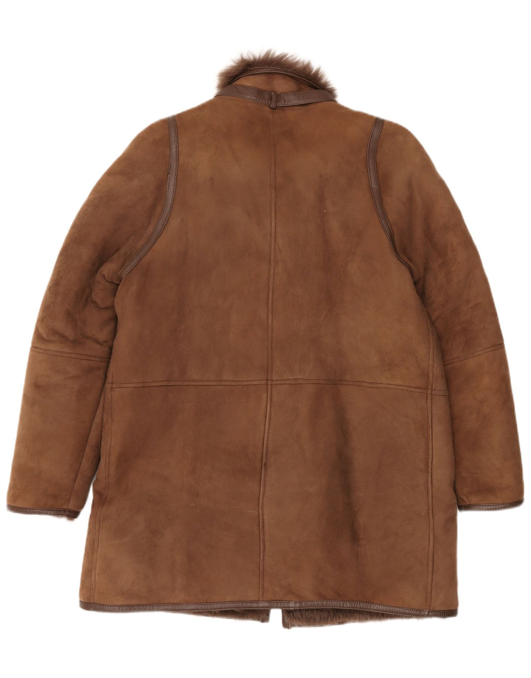Vintage Γυναικείο Παλτό Shearling EU 42 XL Καφέ
