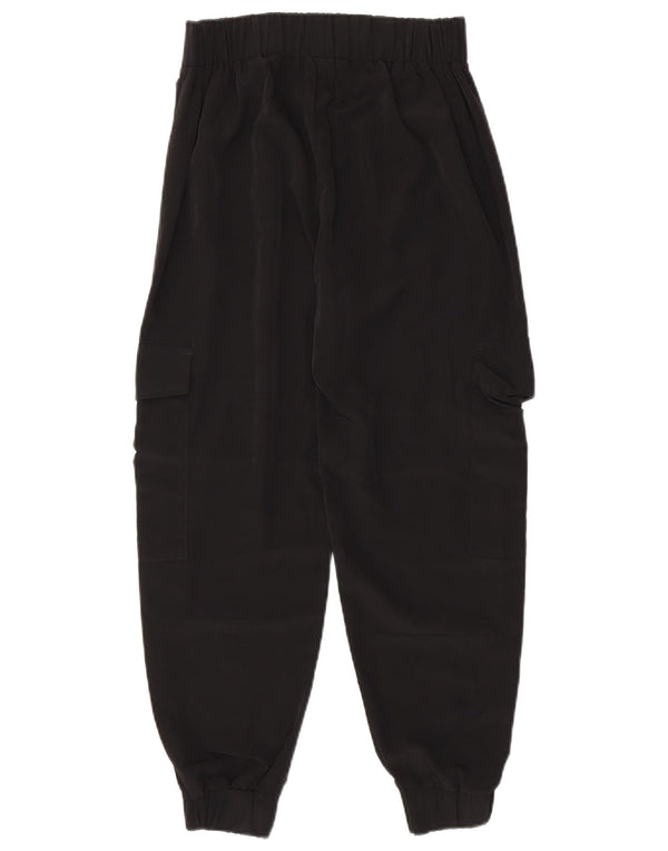 Zara Womens Joggers Cargo Παντελόνι XS W24 L25 Μαύρο Πολυεστέρας