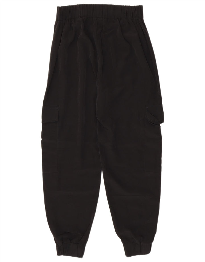 Zara Womens Joggers Cargo Παντελόνι XS W24 L25 Μαύρο Πολυεστέρας