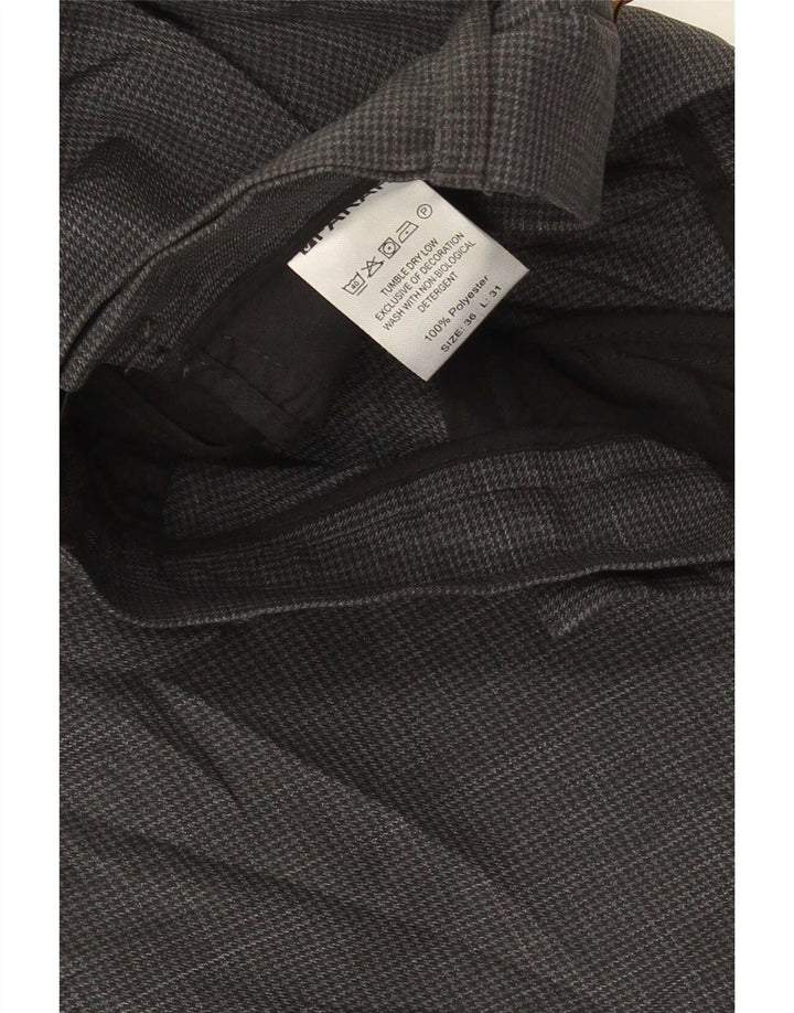 Farah Ανδρικό ίσιο παντελόνι W36 L31 Γκρι Houndstooth Πολυεστέρας