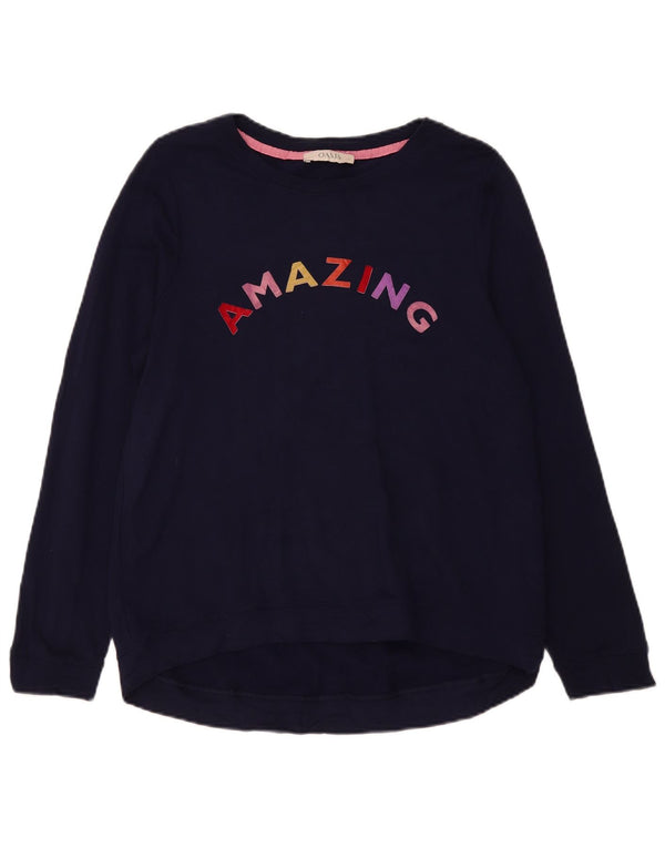 Γυναικείο γραφικό υπερμεγέθη φούτερ Oasis UK 10 Small Navy Blue