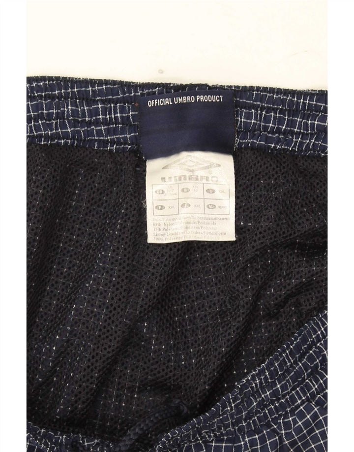 Ανδρικό αθλητικό σορτς Umbro 2XL Navy Blue Check Nylon