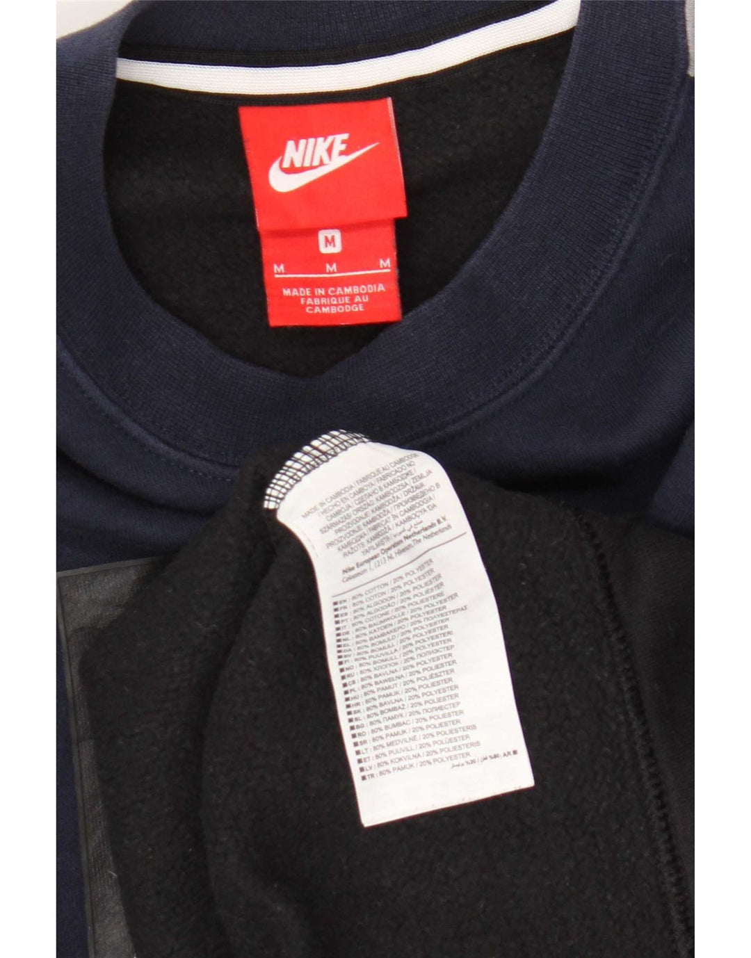 Ανδρικό γραφικό φούτερ Nike Jumper, μεσαίο μπλε ναυτικό, βαμβακερό