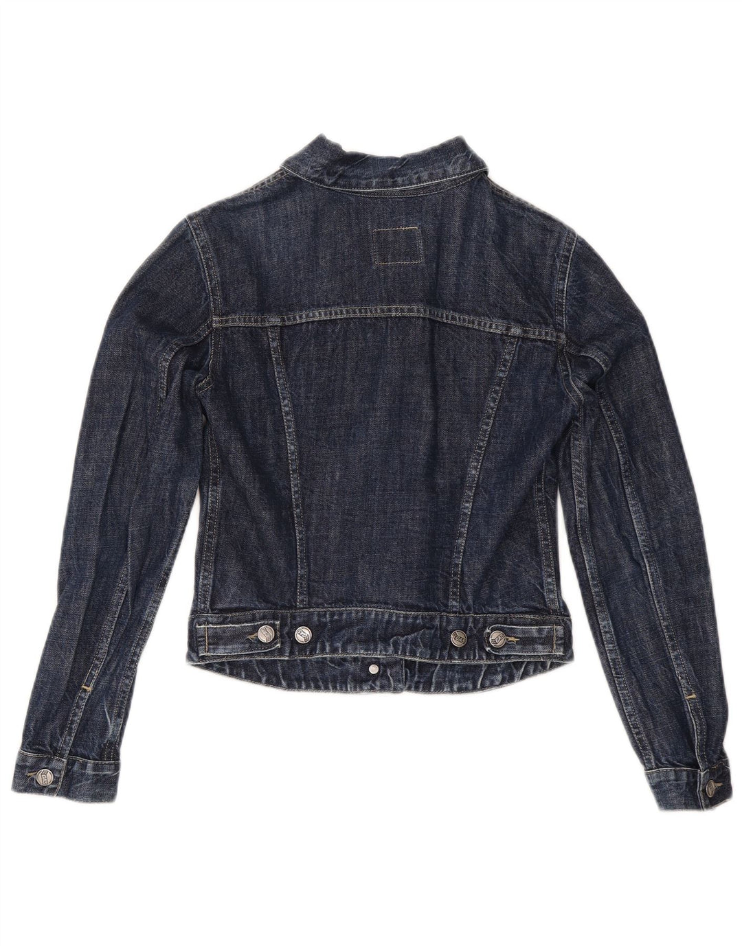Γυναικείο τζιν μπουφάν Gas Crop UK 10 Small Navy Blue Cotton