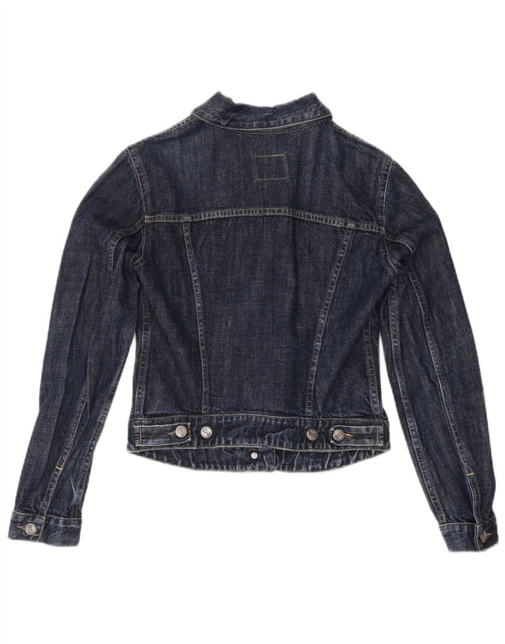 Γυναικείο τζιν μπουφάν Gas Crop UK 10 Small Navy Blue Cotton