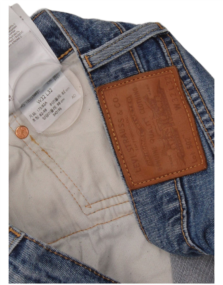 Levi's Mens 502 Straight Jeans W32 L32 Blue Cotton