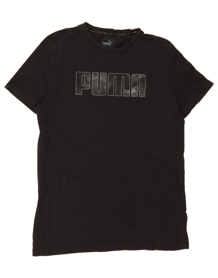 PUMA Boys Graphic T-Shirt Top 15-16 Years Black Vintage Puma and Second-Hand Puma from Messina Hembry 
