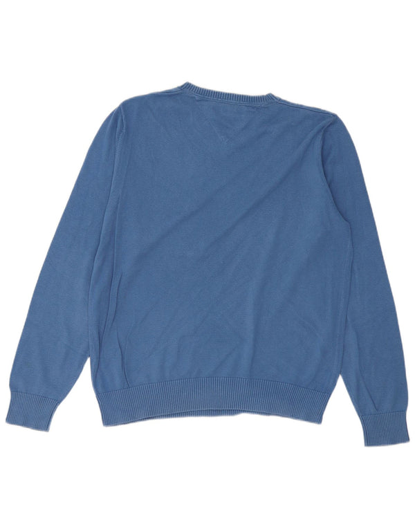 TOMMY HILFIGER Ανδρικό πουλόβερ με λαιμόκοψη με V λαιμόκοψη, μεσαίο βαμβακερό