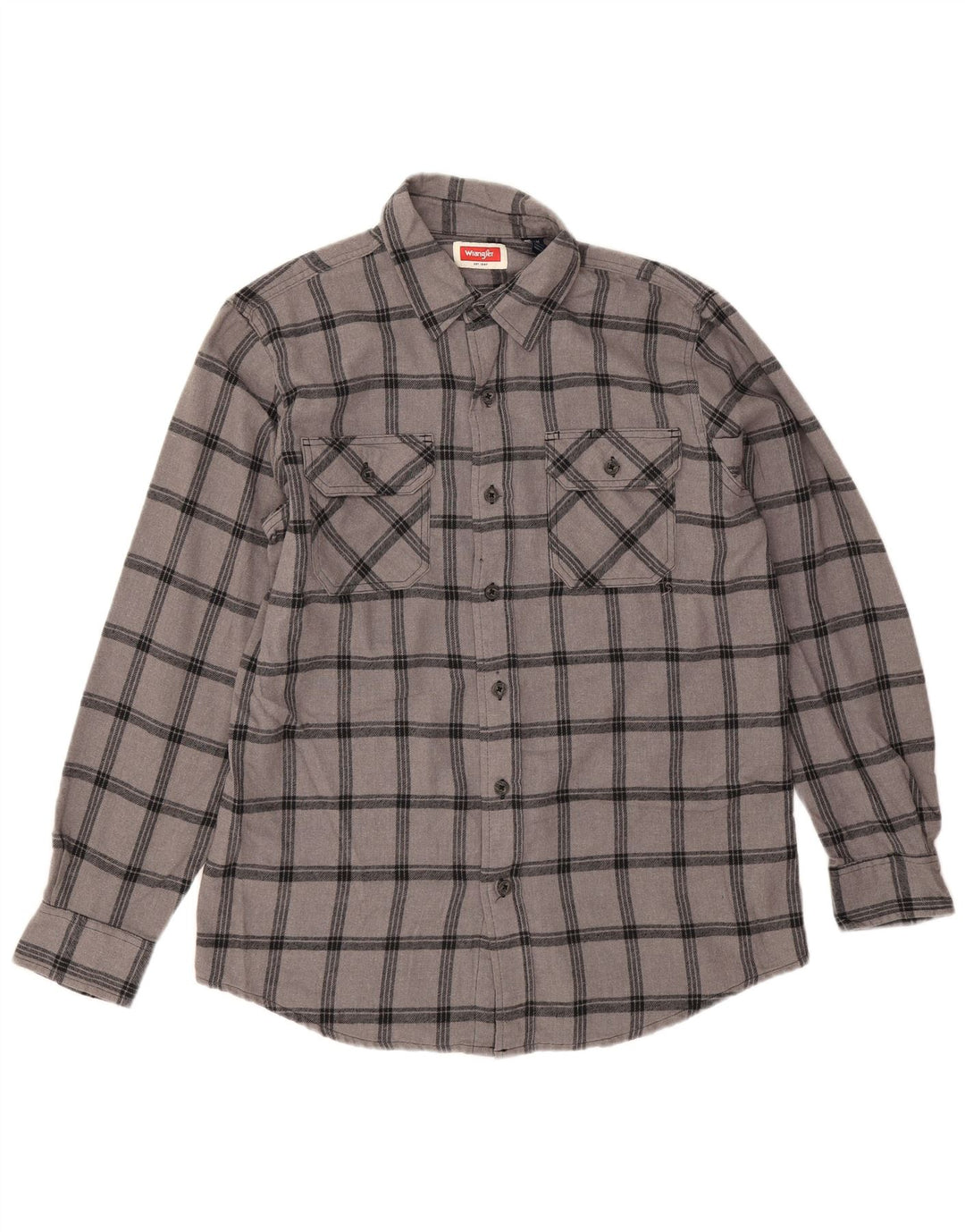Ανδρικό φανελένιο πουκάμισο Wrangler, μεσαίο γκρι, βαμβακερό