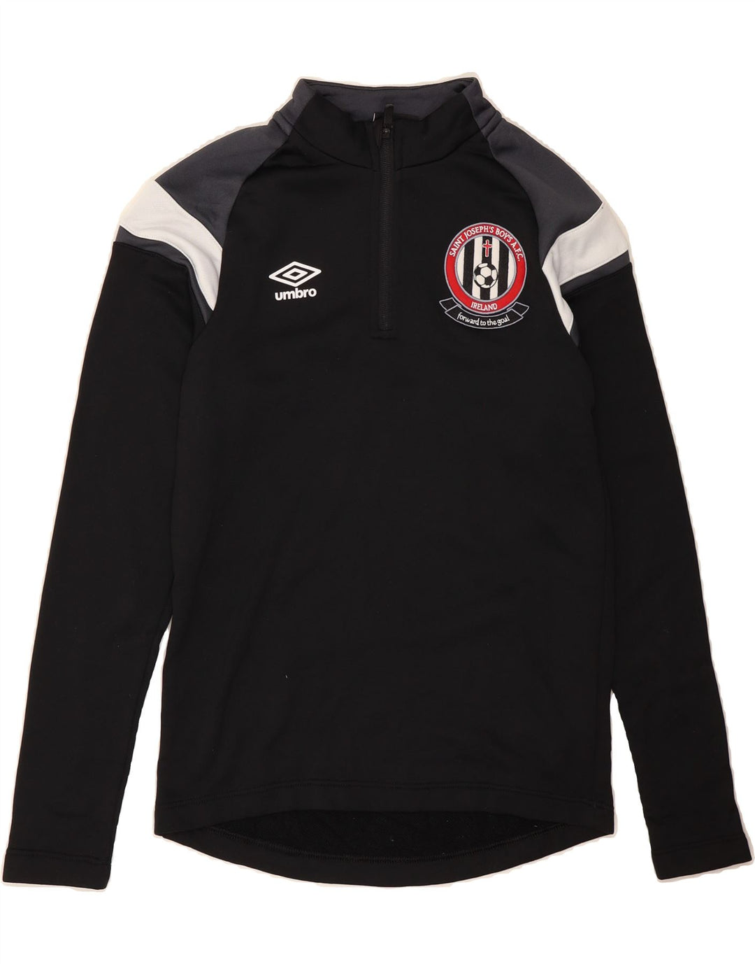 UMBRO Boys Graphic Pullover Tracksuit Top 11-12 Years Large Black Vintage Umbro and Second-Hand Umbro from Messina Hembry 