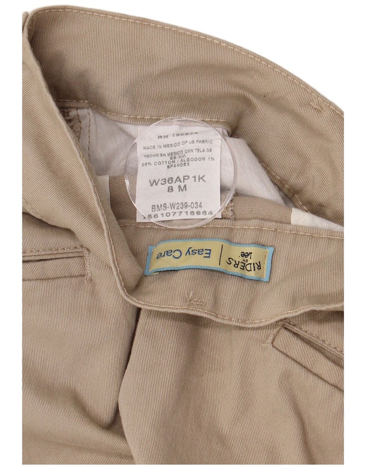 LEE Womens Riders Straight Casual Παντελόνι US 8 Medium W30 L32 Beige
