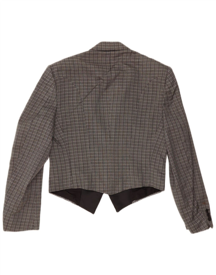 Sidi γυναικείο μπουφάν Blazer με διπλό στήθος IT 48 XL Grey Check Silk