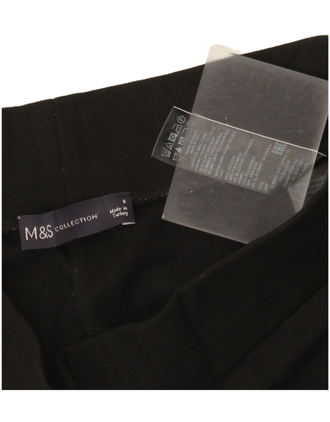Marks & Spencer Γυναικεία Κολάν UK 8 Small Black Colourblock Viscose